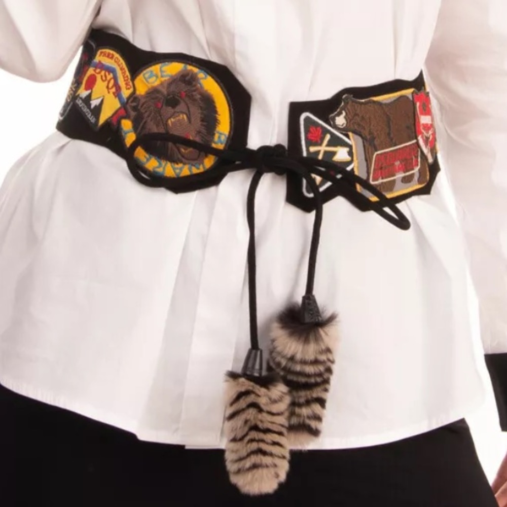 DSQUARED2 | Canada Patch Hiking Fur Belt